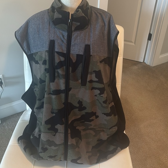 Vintage Quarter Zip Camouflage Denim Vest - Picture 3 of 7